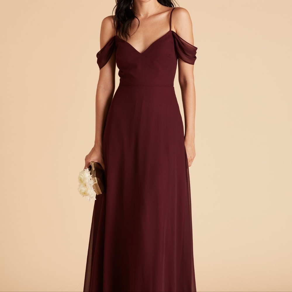 NWT Birdy Grey Devin Convertible Bridesmaid Dress in Cabernet Chiffon